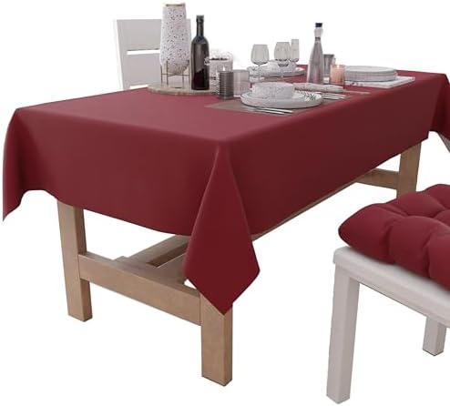 PETTI Artigiani Italiani Tovaglia Cotone Bordeaux 140x180 cm 6 Posti Made in Italy