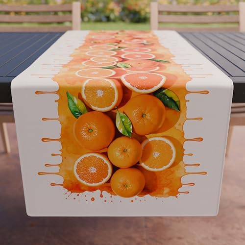 PETTI Artigiani Italiani Runner da Tavolo 40x140 cm Microfibra Arance 100% Made in Italy